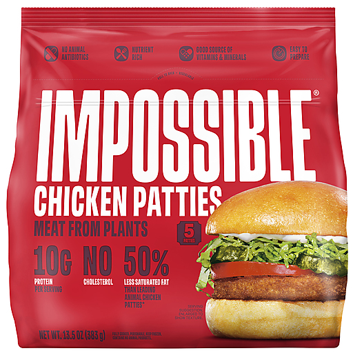 Impossible Foods Chicken Patties, Meat From Plants 13.92 oz