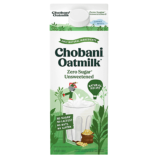 Chobani Oat Milk Zero Sugar, 50 Calorie