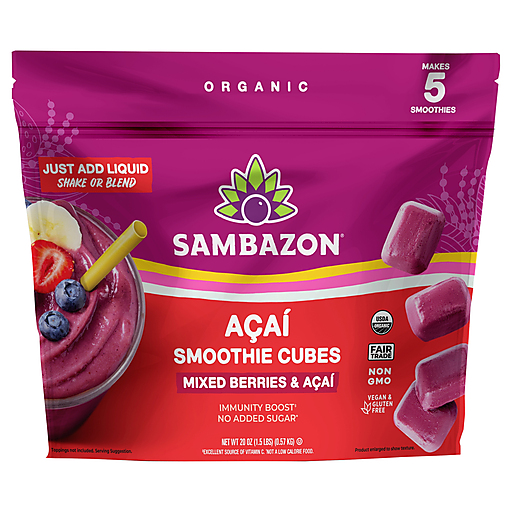 Sambazon Organic Mixed Berries & Acai Acai Smoothie Cubes 20 oz