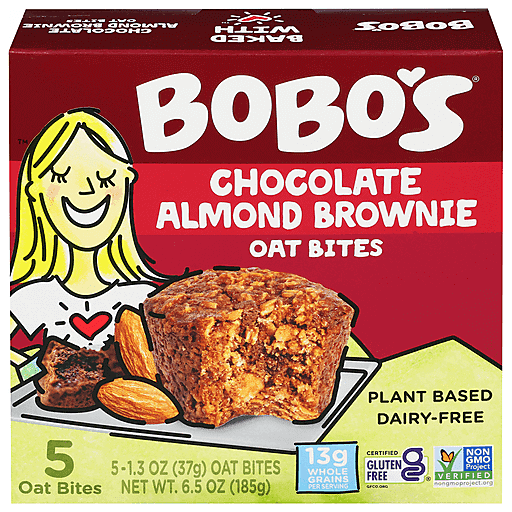 Bobo's Oat Bites Oat Bar Chocolate Almond Brownie Box 5 Count