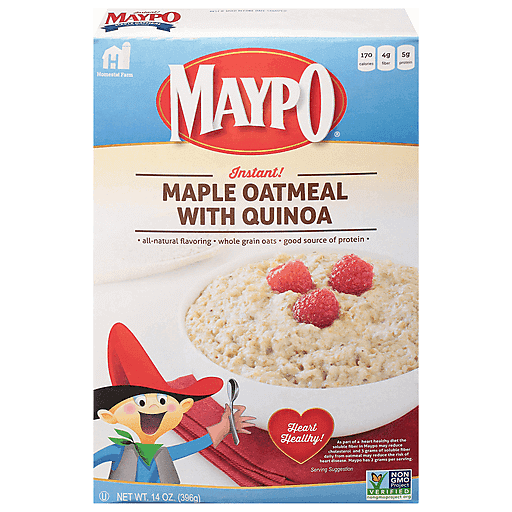 Maypo Oatmeal, With Quinoa, Maple, Instant 14 oz | Oatmeal & Hot Cereal ...