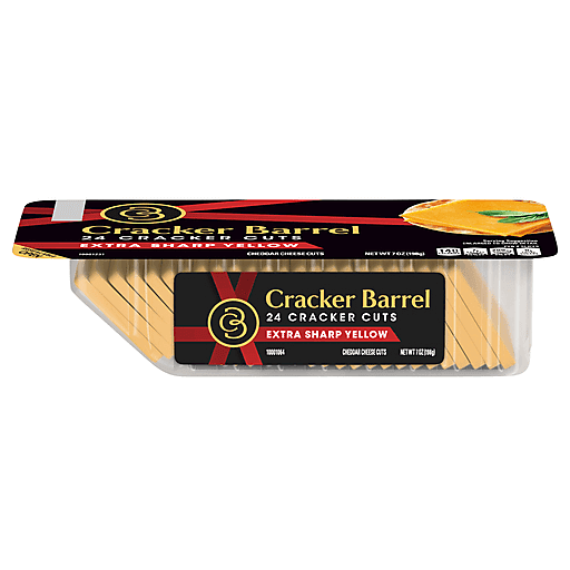 Cracker Barrel Extra Sharp Yellow Cheddar Cracker Cut Cheese 7 oz