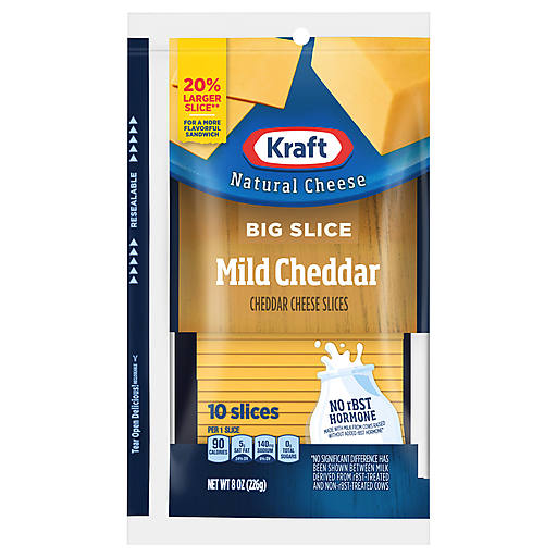 Kraft Mild Cheddar Big Slice Cheese Slices 10 ea