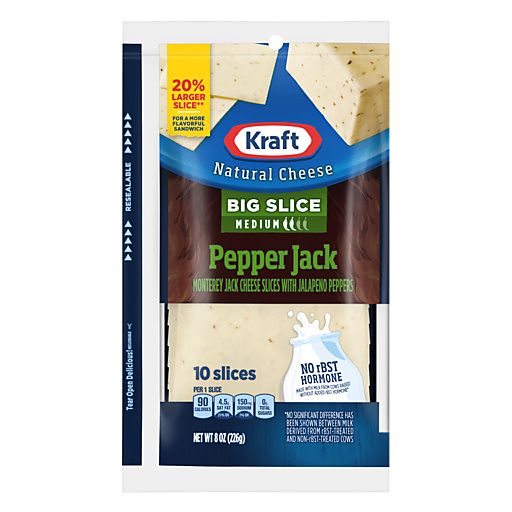 Kraft Medium Pepper Jack Big Slice Cheese Slices 10 ea