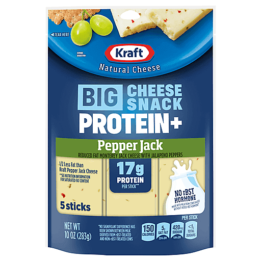 Kraft Protein+ Big Pepper Jack Cheese Snack 5 ea