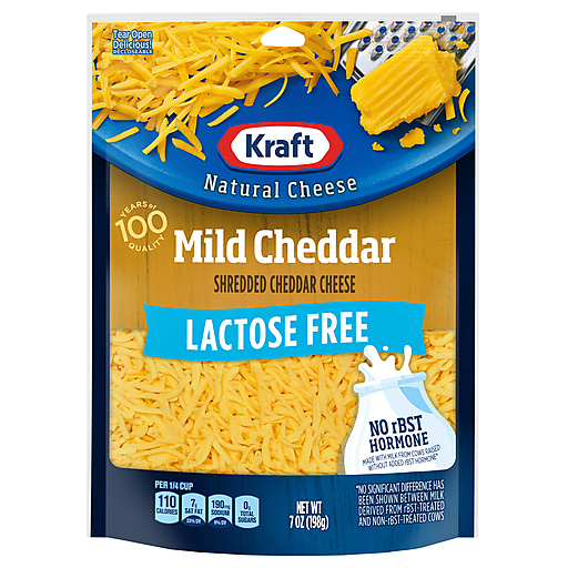 Kraft Natural Lactose Free Mild Cheddar Shredded Cheese 7 oz