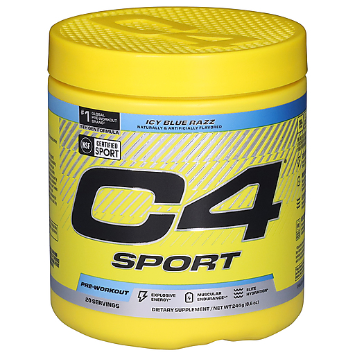 C4 Icy Blue Razz Pre Workout 8.6 oz