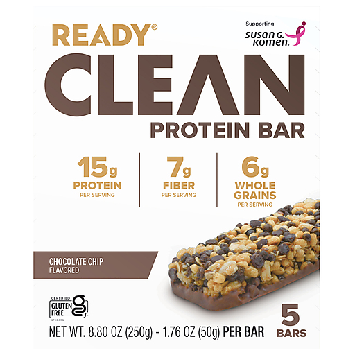 Ready Clean Chocolate Chip Flavored Protein Bar 5 ea
