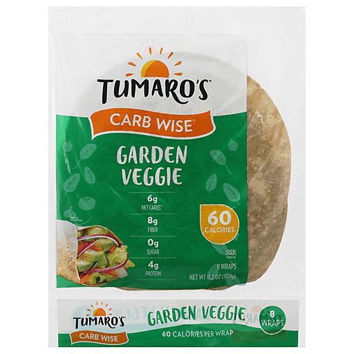 Tumaro's Wraps, Garden Veggie 8 Ea Tortillas & Pitas Sendik's Food