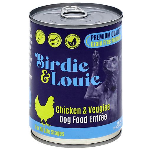 Birdie & Louie All Life Stages Chicken & Veggies Dog Food Entree 13 oz