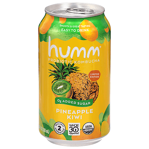 Humm Pineapple Kiwi Probiotic Kombucha 12 fl oz