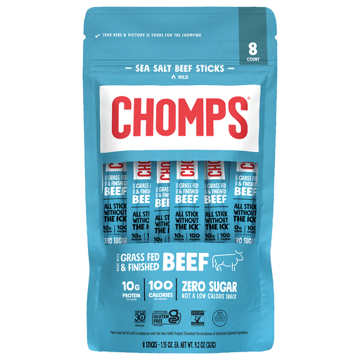 Chomps Mild Sea Salt Beef Beef Sticks 8 ea