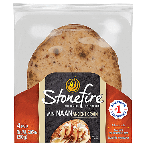 Stonefire Mini Naan Bread 4 Pack Ancient Grain