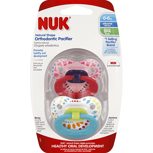 thumbnail image 2 of NUK Orthodontic Glows In The Dark Pacifiers 0 - 6m Value Pack - Clear 2 of 9