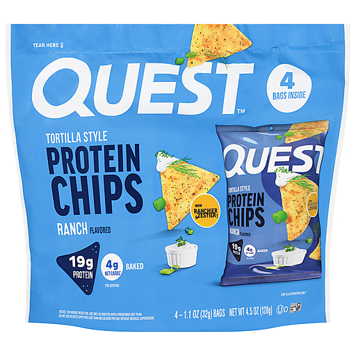 Quest Tortilla Style Ranch Flavored Protein Chips 4 ea