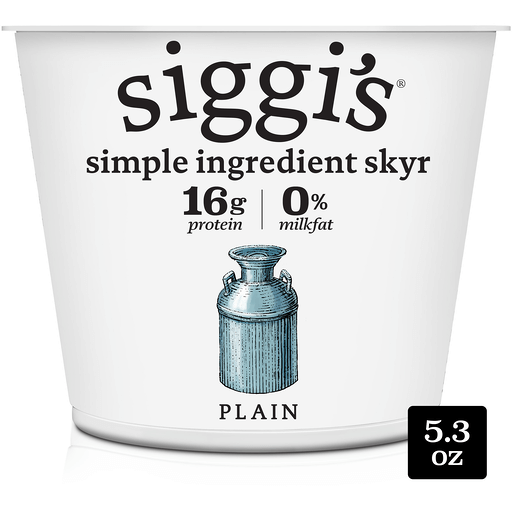 siggi’s Icelandic Skyr Nonfat Yogurt, Plain, 5.3 oz