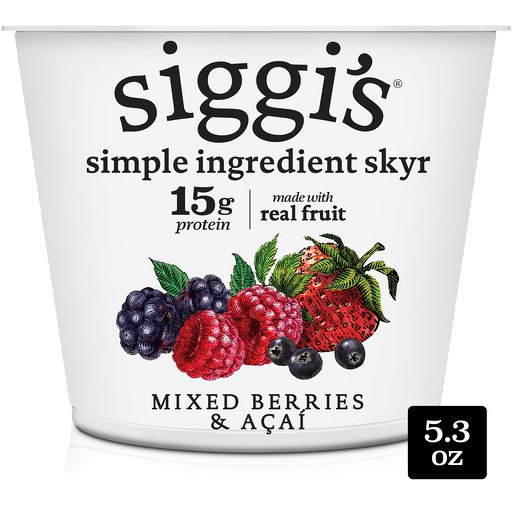 siggi’s Mixed Berries & Acai Icelandic-Style Nonfat Yogurt, 5.3 oz