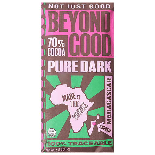 Beyond Good Chocolate, Pure Dark, 70% Cocoa 2.64 oz
