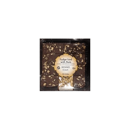 Mjays Fudge Iced Brownies With Nuts 8 Count, 13 Oz