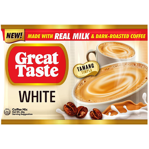 Great Taste White 3 in 1 Twin Pack | 40g x 5s | Coffee | Walter Mart