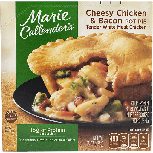 marie callender's chicken pot pie 700 watt microwave