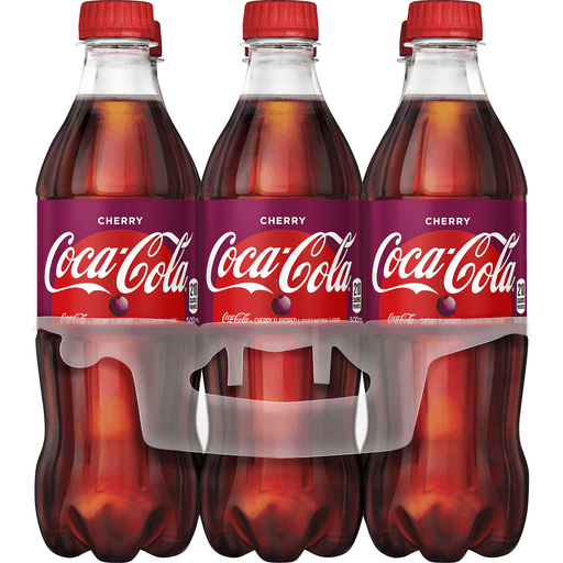 Coca-Cola Cherry Soda Soft Drink, 16.9 Fl Oz, 6 Pack