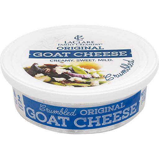 La Clare Family Creamery Goat Cheese, Original, Crumbled 4 oz
