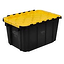 Storage Tote Black Yellow 12 Gal 2 Pk