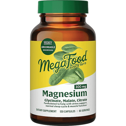 Mega Food Magnesium, 300 Mg, Capsules 60 ea