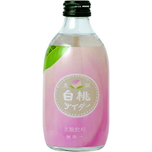 Tomomasu Inryo Carbonated Beverage, White Peach, Hakuto Cider 10.14 fl oz