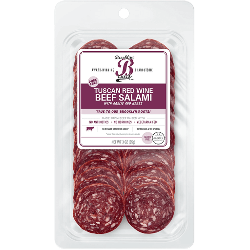 Tuscan Red Wine Beef Salami- Sliced