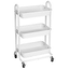 Rolling Utility Cart 3 Shelf Wht
