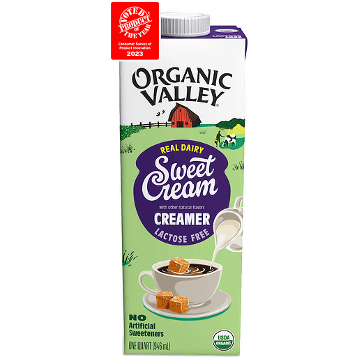 Organic Valley Creamer, Sweet Cream, Lactose Free 1 qt