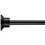 Matte Blk Metal Shower Rod W/Curtain