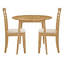 Wood Round Table W/2 Chairs