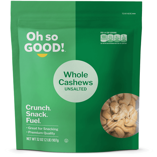 Oh So Good! Roasted Unsalted Cashews 32