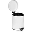 Matte White 5 L Trash Can