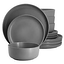 Bryant Park 12 Pc Dinnerware Gray