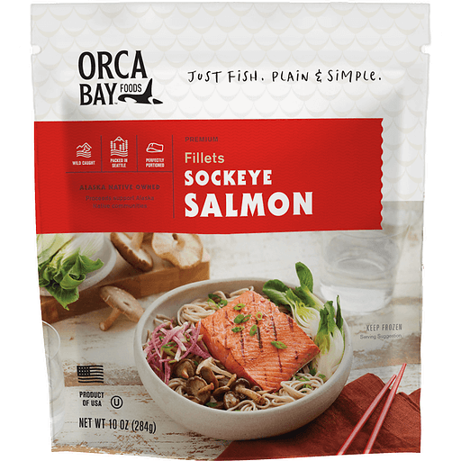 Orca Bay Seafoods Salmon Fillets, Sockeye, Wild Caught 10 oz