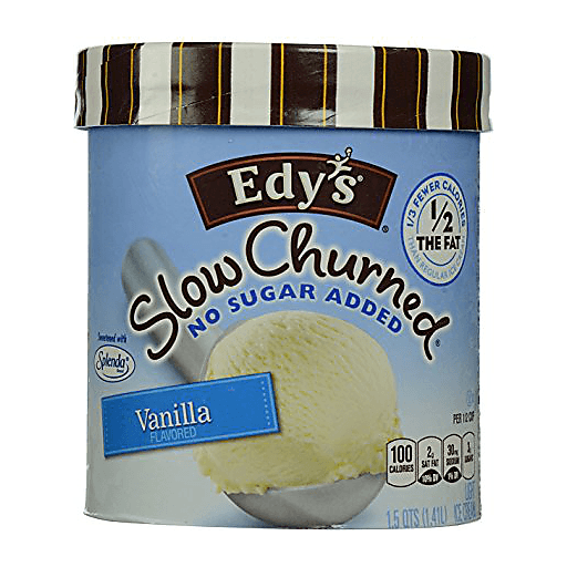 Edys Slow Churned No Sugar Added Vanilla Ice Cream Vanilla Miller