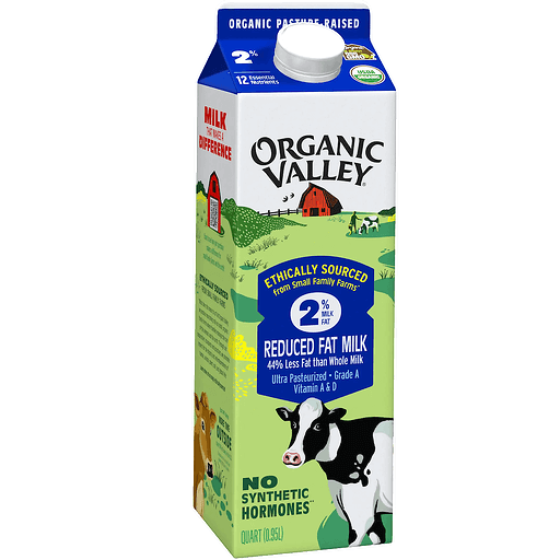 Organic Valley Ultra Pasteurized 2 % Milk