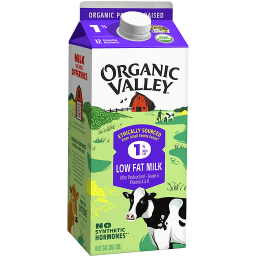 Organic Valley 1% Low Fat Milk - Ultra Pasturized